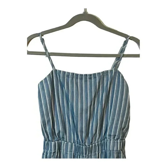 Sugar + Lips jumpsuit size XS spaghetti stripes, smocking EUC - Picture 2 of 12